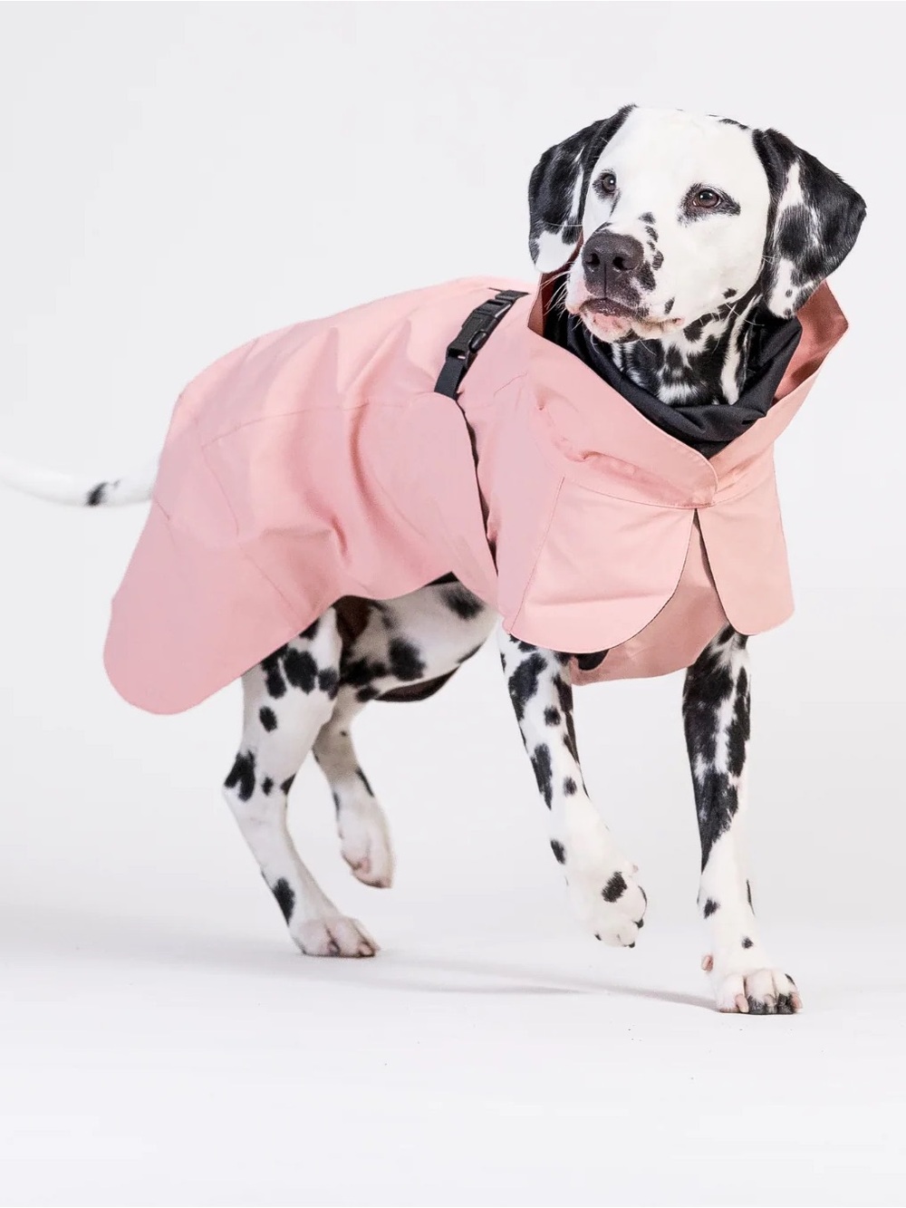 PAIKKA Visibility Dog Raincoat Lite - light rose Size 35
